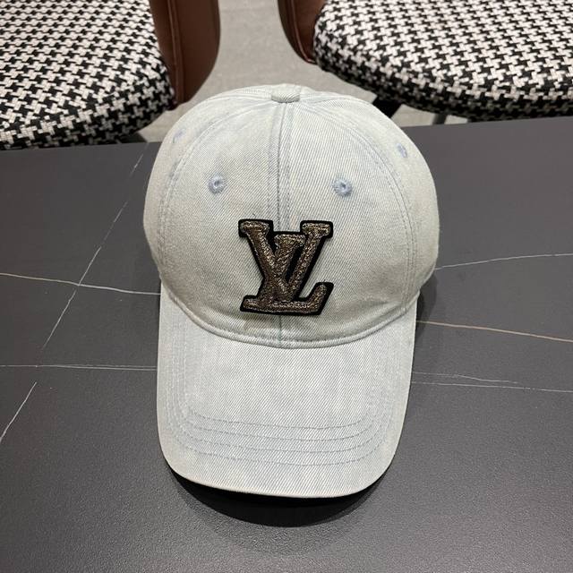 lv Louis Vuitton New Original Denim Baseball Cap Original Canvas Surface Ligh