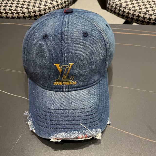 Louis Vuitton New Denim Baseball Cap Lv Baseball Cap Simple Atmosphere Unisex