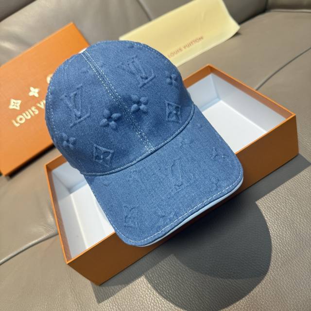 With Box Bag Lv Louis Vuitton New Original Baseball Cap With Large Logo Embossin