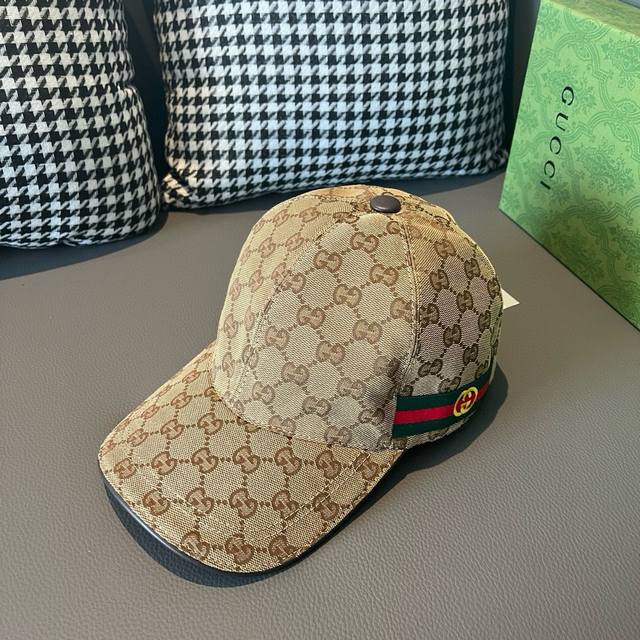 With Box Bag Gucci Latest Original Baseball Cap Double G Ribbon Counter 1:1 Mold