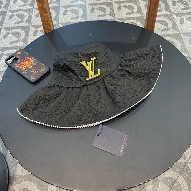 Louis Vuitton Lv Fashion Net Red Pearl Lace Fisherman Hat Xiaoxiang Style Female
