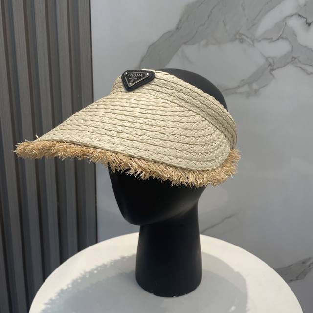 With Dust Bag Prada Hollow Hat Is A Must-Have Item In Summer Because It Is Reall