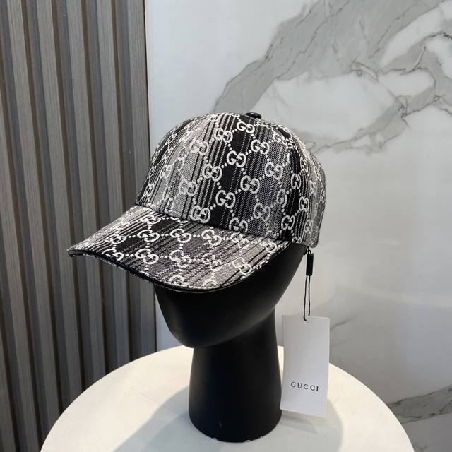 gucci 2025 New Jacquard Baseball Cap, Very Trendy, Casual Sports Style, Class