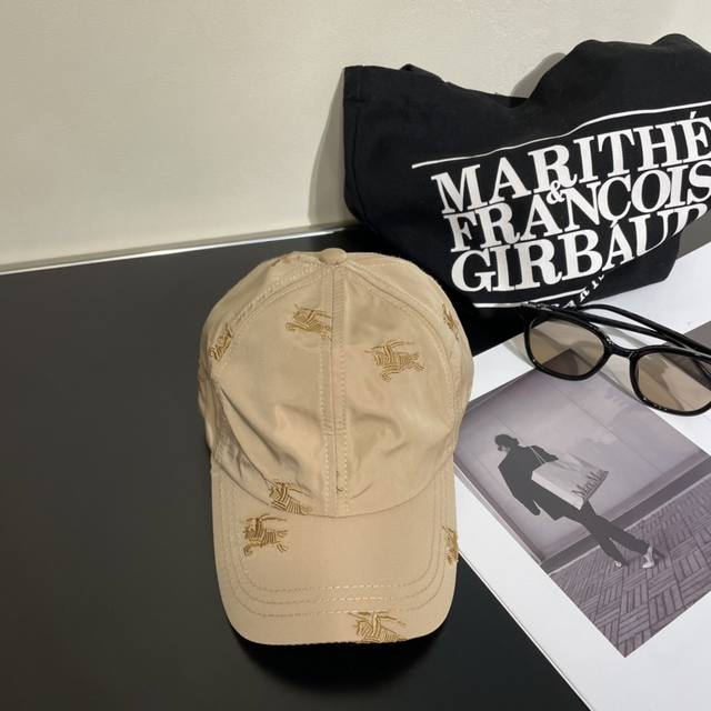 With Dust Bag Burberry Original Embroidered Baseball Cap Counter Hot Sale Pure C