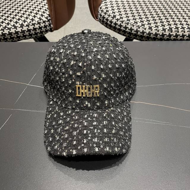 Dior Dlor Sequined Denim Baseball Cap For Women In Spring And Summer Fashion Har