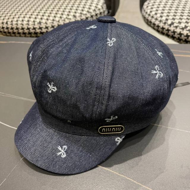 One Of The Most Eye-Catching Elements In The Autumn Denim Beret Cap Series. This