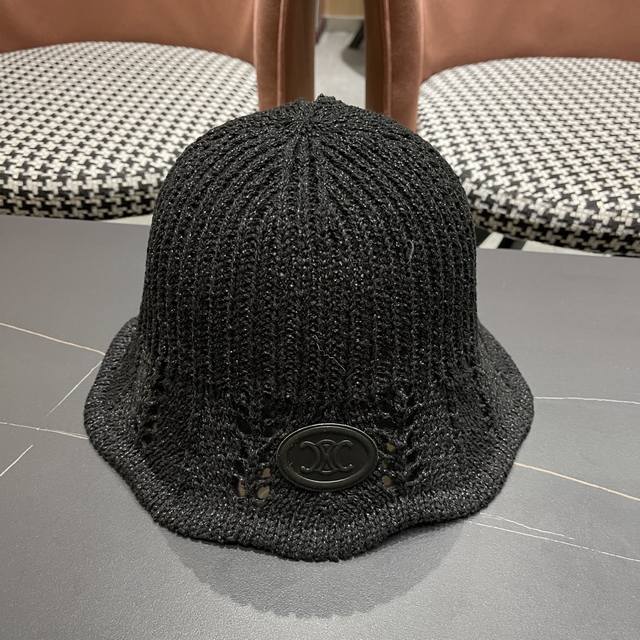 celine Celine Japanese Style Hollow Back Split Bucket Hat Female Stylish Wave