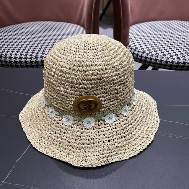 Gucci Flower Small Flower Women's Holiday Travel Brim Lace Handmade Sweet Large