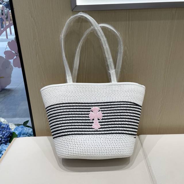 Chrome Hearts Fashion Shoulder Stripe Popular Braided Bag Versatile Large Capaci