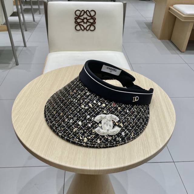 chanel Chanel 2025 New Sequined Large Brim Hollow Top Hat For Women For Summe