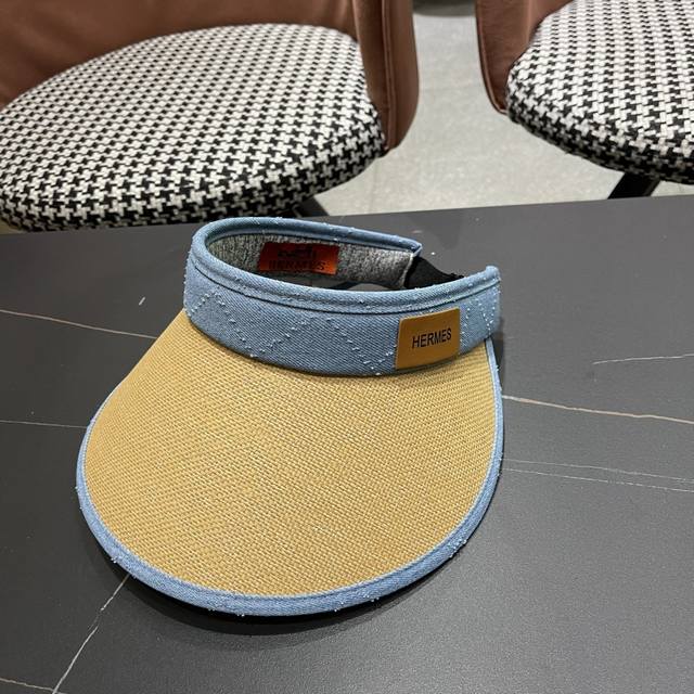 Hermes Chinese Style Sun Hat For Women Sun Protection Summer Hairpin Style Empty