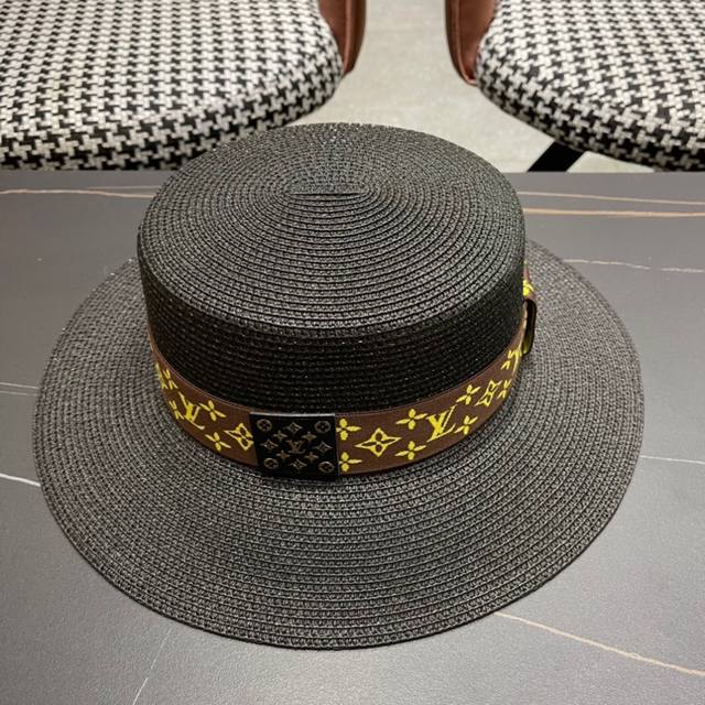 lv Louis Vuitton 2025 New Holiday Style Straw Hat Is A Must-Have For Travel,