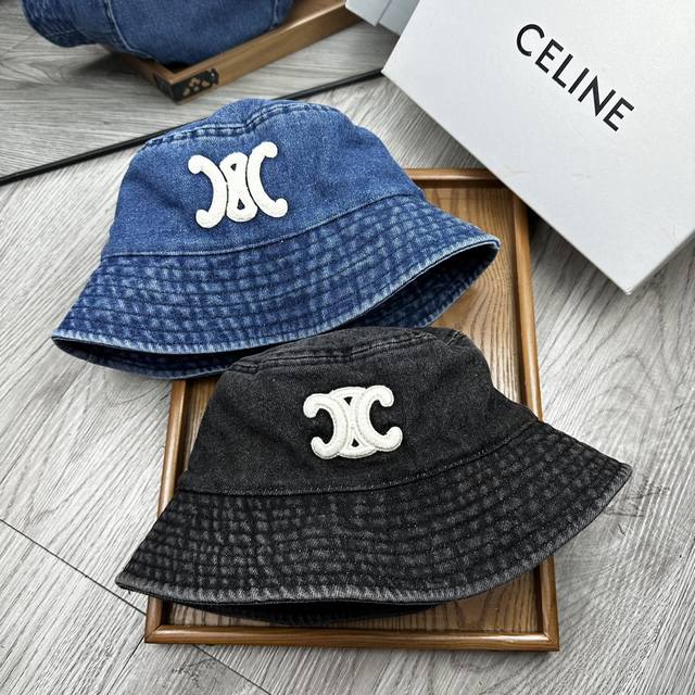Special Price Celine High Version - Embroidered Carriage Lining Washed Denim Emb