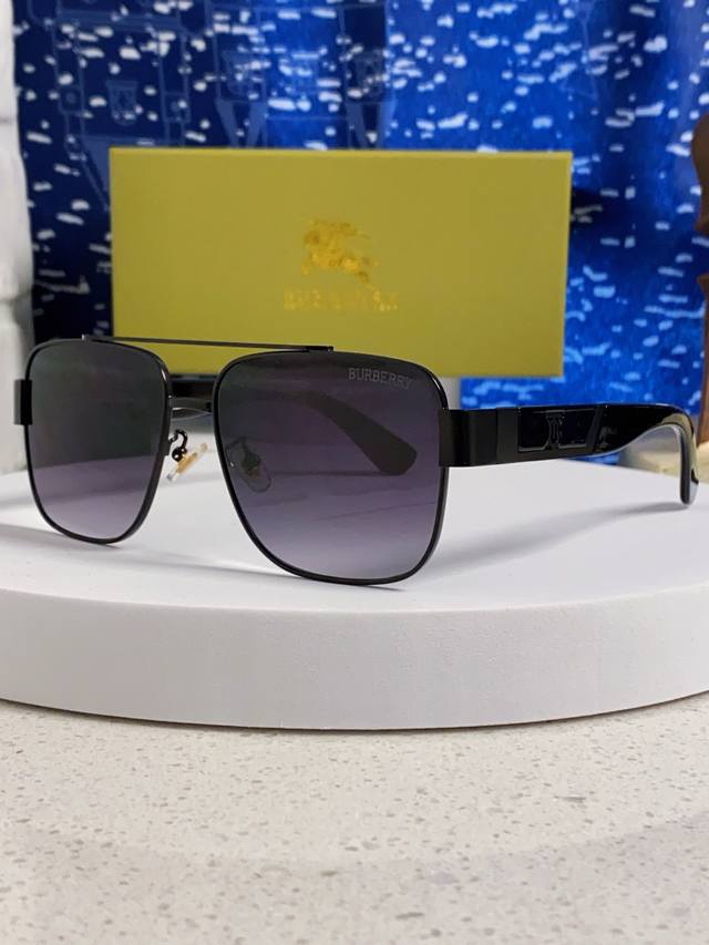 burberry Burberry 2025 New Metal Double Beam Square Sunglasses For Men And Wo