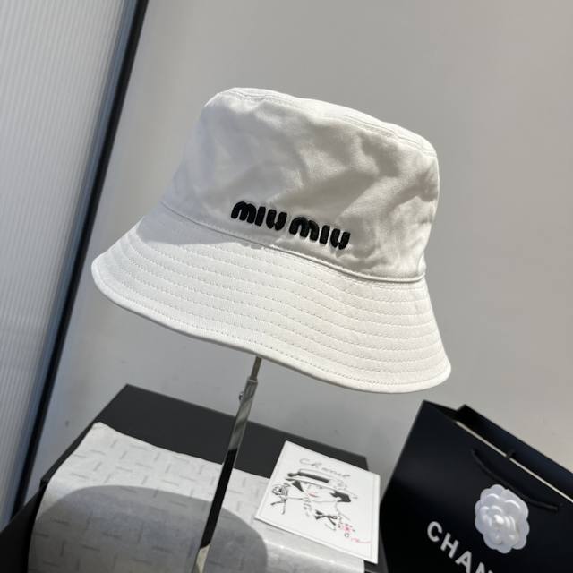 miumiu Miu Miu New Pure Cotton Fisherman Hat Head Circumference 57Cm