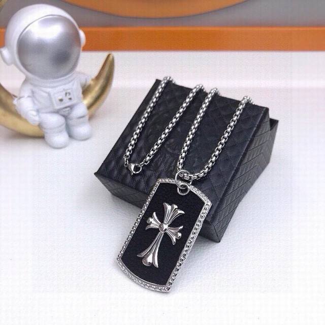 Original Box Packaging Chrome Hearts Military Flower Cross Necklace Jay Chou's S
