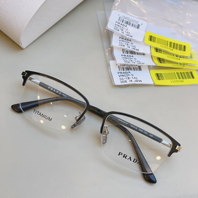 prad* Prada New Glasses Frame Model Vpr 53Y Size 55 Mouth 18-145