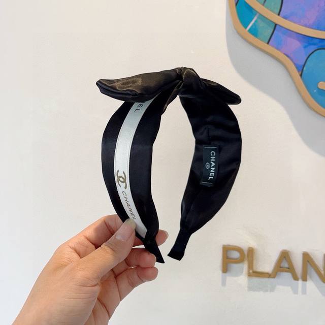 With Packaging Chanel Chanel New Small Wide Version Bow Headband New Product Gia