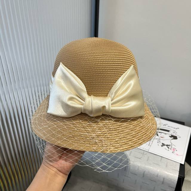 chanel Chanel Mesh Basin Hat Made Of High-Grade Pp Grass Head Circumference 5