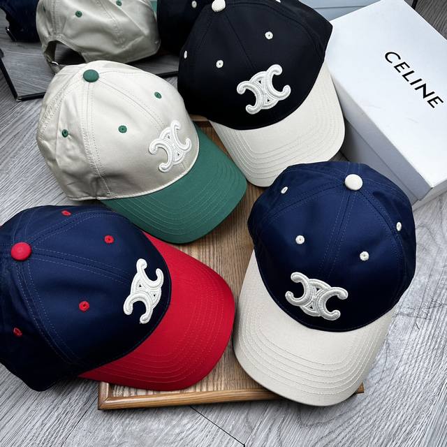 Special Price Celine Original 1:1 Contrast Color Duckbill Cap With Dust Bag Deta