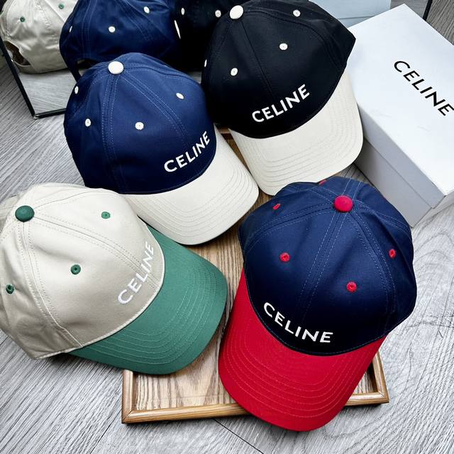 Special Price Celine Original 1:1 Contrast Color Duckbill Cap With Dust Bag Deta