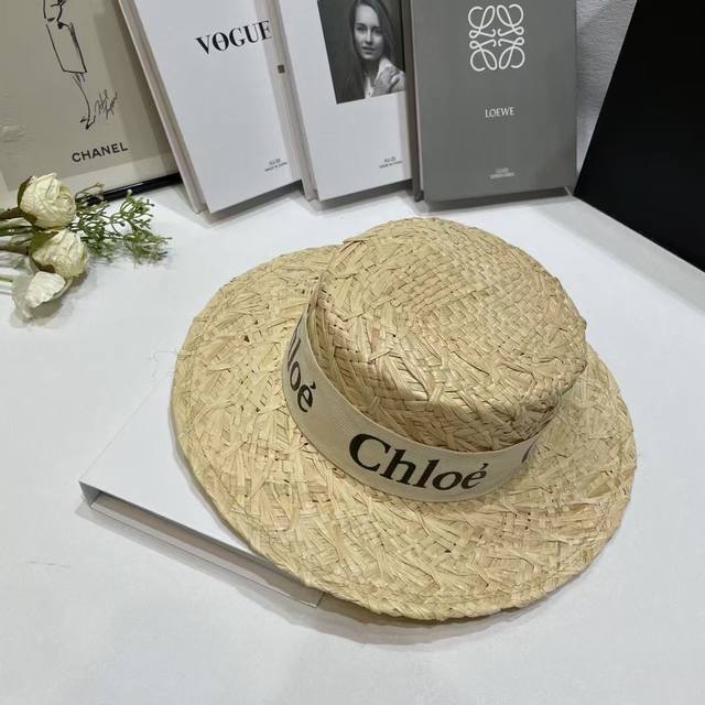 Running Volume Chloe New Holiday Style Hat Natural Straw Sweet And Cool