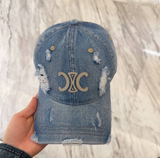 celine Celine New Denim Blue Retro Baseball Cap. Take It With You When Travel