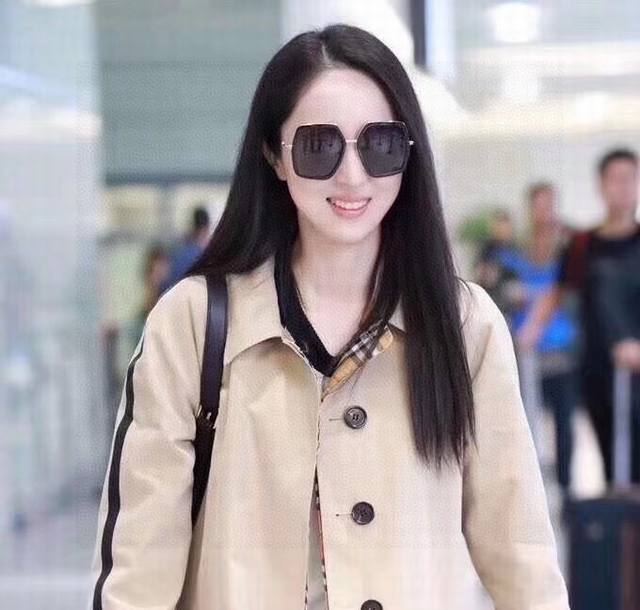 guccigucci Ni Ni Same Polygonal Red Sunglasses Celebrity Jing Tian Si Teng Xi