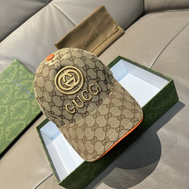 With Box Bag Gucci New Original Baseball Cap Large Gucci Embroidery 1:1 Mold Cus