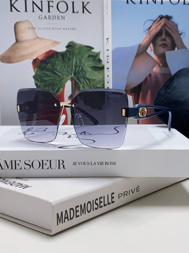 gucci 2025 New Internet Celebrity Sunglasses For Women With Big Faces, Slimmi