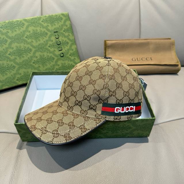 With Box Bag Gucci Spring And Summer New Original Baseball Cap Logo Webbing 1:1