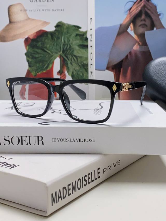 chrome Hearts 2025 New Thick Frame Glasses Frame Men And Women Retro Ultra-Li
