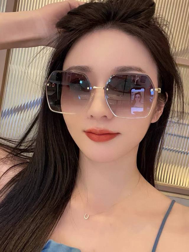 gucci-Gucci Italy Imported 2025 Fashion Trend Luxury Decorative Sunglasses Ny