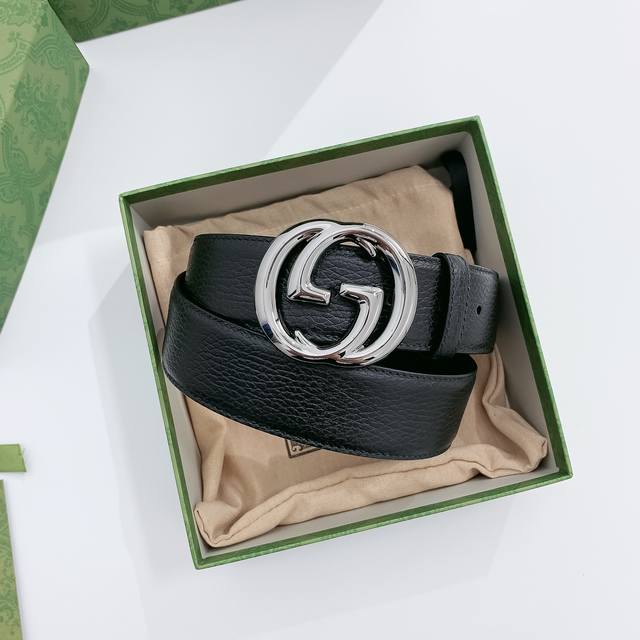 Gucci Width 40Mm Counter Same Style Original Imported Lychee Grain Cowhide Pure