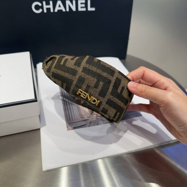 With Packaging Box Fendi Fendi's New F Wide-Brimmed Headband Is Retro, Elegant,