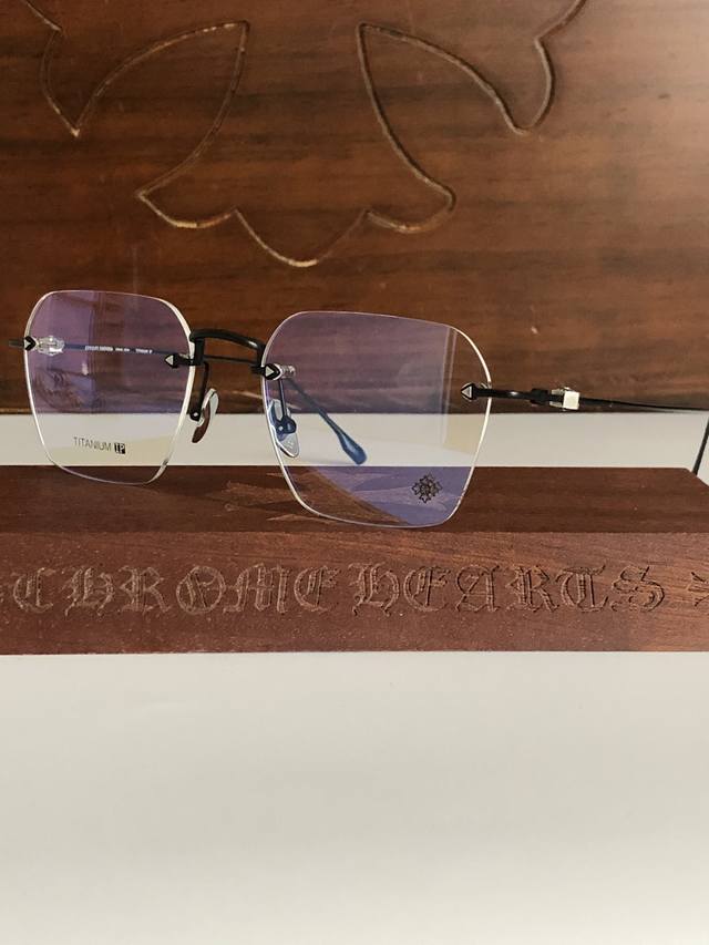 Rimless Titanium Chrome Heart Ch5812 Size 54-20-148
