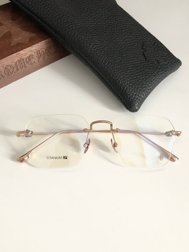 Rimless Titanium Chrome Heart Ch5812 Size 54-20-148