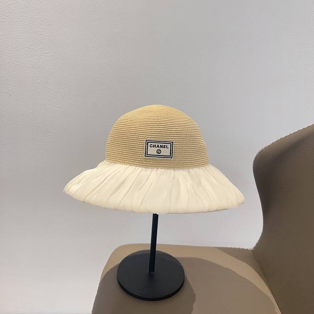 With Dust Bag Chanel 2025 New Style Irregular Pleated Bucket Hat, A Must-Have Fo