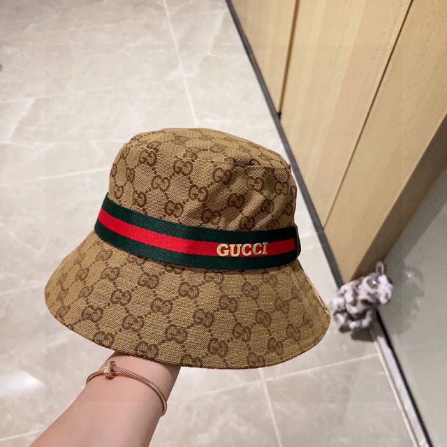 Special Price With Dust Bag Gucci 2025 New Big Brand Counter Style Bucket Hat Su