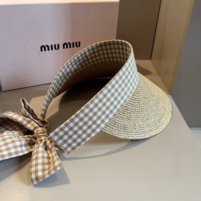 miumiu Spring And Summer New Lafite Sun Hat Advanced Customization