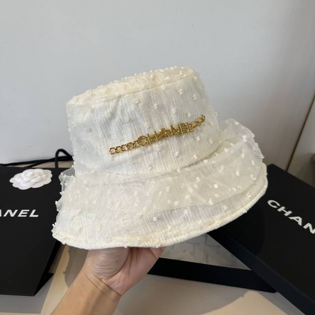 chanel Chanel Organza Fisherman Hat Lightweight Sun Hat Head Circumference 57