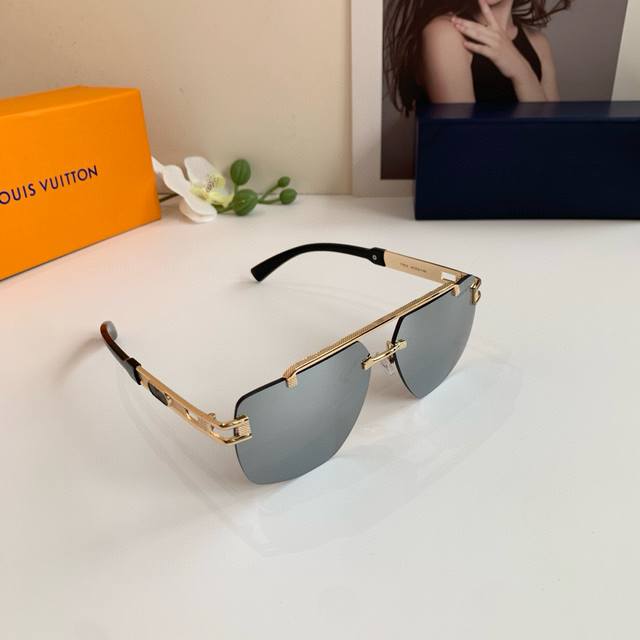 lv Louis Vuitton Internet Celebrity Polarized Sunglasses Square Frame Fashion
