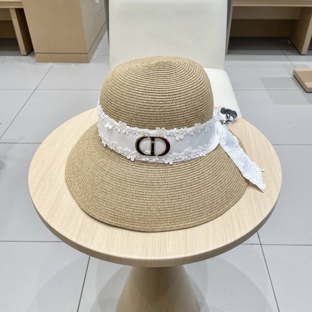 dior Dior Sun Hat Female Sun Protection Anti-Ultraviolet Seaside Windproof Ro
