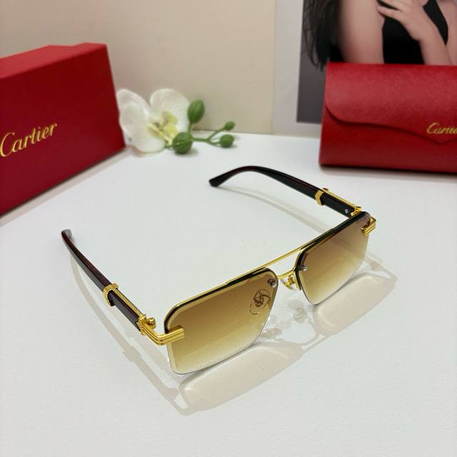 cartier New Cartier High-End Glasses Stylish Handsome Small Square Frame Tren