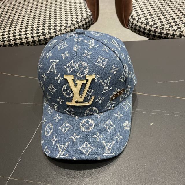 lv Louis Vuitton New Original Baseball Cap Lv Denim Jacquard Counter 1:1 Mold
