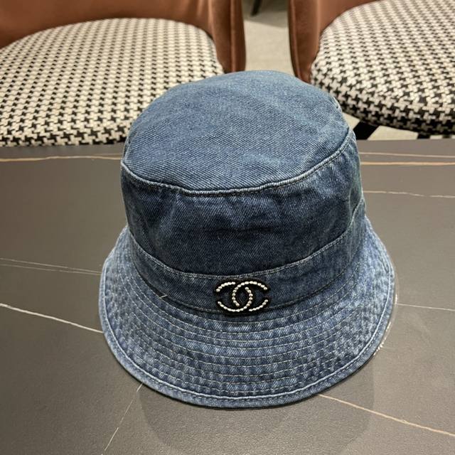 chanel Chanel Summer New Denim Sunshade Fisherman Hat Romantic Beach Style St