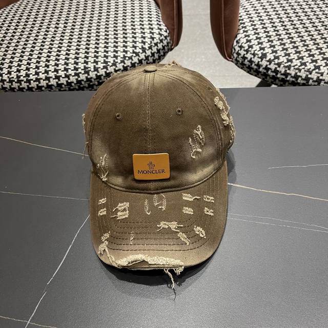Moncler Moncler Hole Bow Baseball Cap 2025 Spring New Sunscreen Retro All-Match
