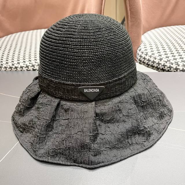 balenciaga Balenciaga 2025 Summer New Bow Fisherman Hat Simple Casual All-Mat