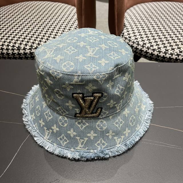 lv Louis Vuitton Original Denim Fisherman Hat, Light And Breathable, Perfect