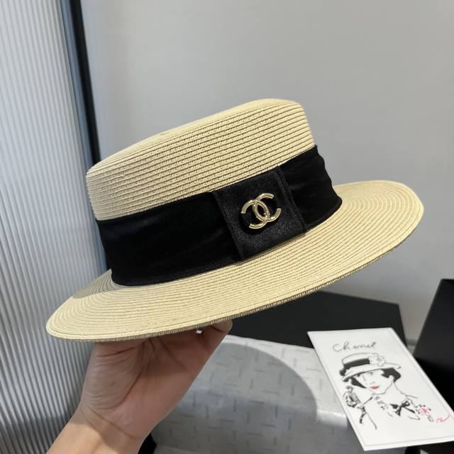 chanel Chanel Flat Top Hat With A Super Nice Shape And Head Circumference Of